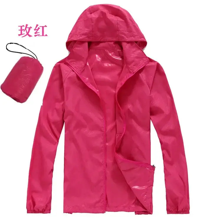 Women Lightweight Waterproof Hooded Windbreaker