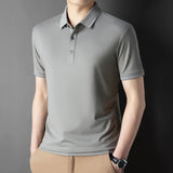 Men Luxury Silk Cotton Polo Shirt