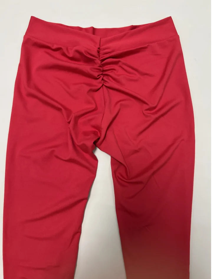 Women V Back High Waist Yoga Leggings