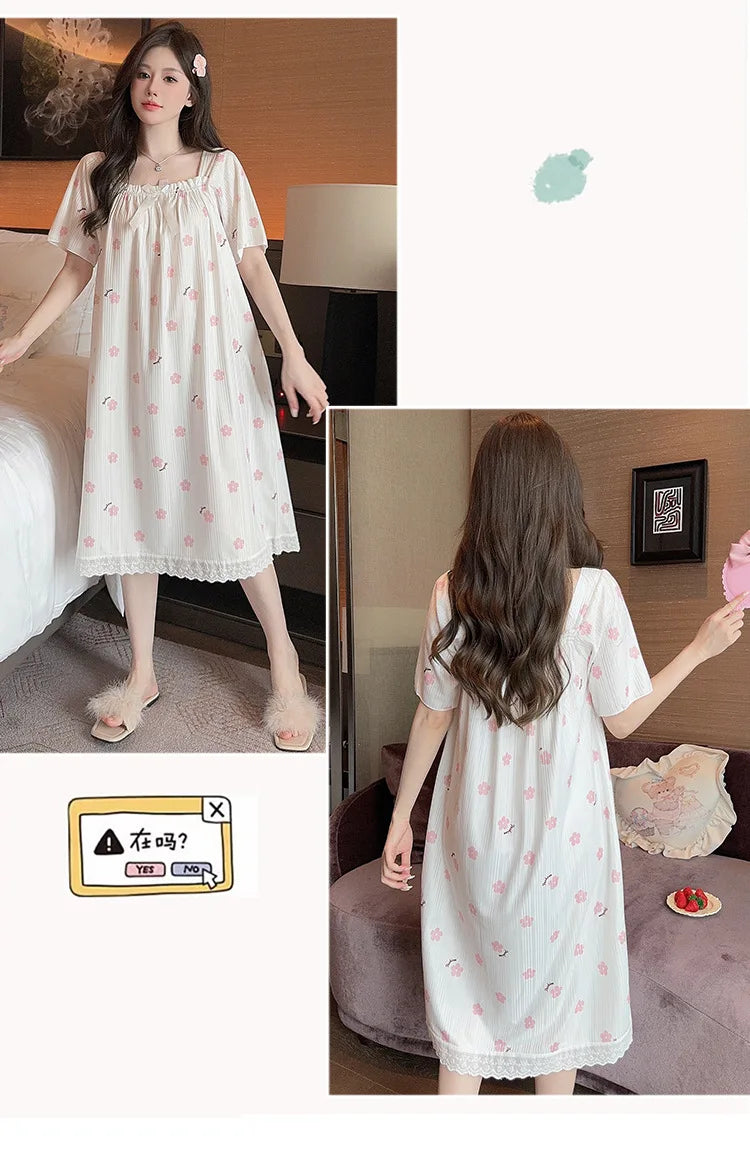 Women 5XL Cotton Sleep Dress