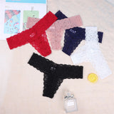 Women Rhinestone Thong Panties