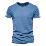 Men Cotton O-Neck Summer T-Shirt