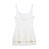 Women Pleated Backless Party Dress