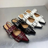 Women Flats – Pointed Toe Slingback Designer Shoes