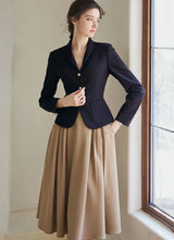 Slimette™ – Crop Blazer (Chic Black Fit, Youthful Korean Edge)