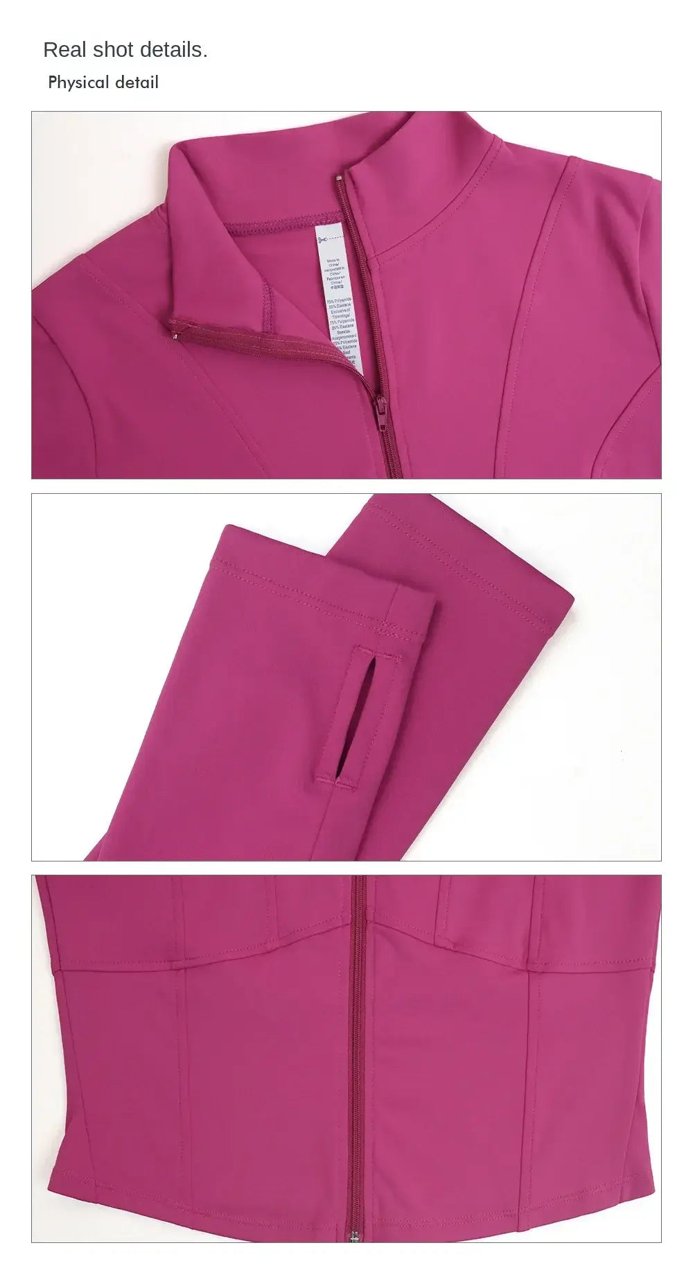 Women Slim Fit Zipper Yoga Top Jacket