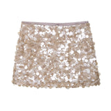 Women Sequin Mini Skirt 2025