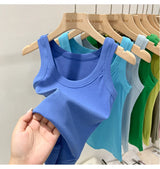 Women Ribbed Round Neck Tank