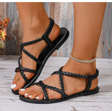 Women Elegant Flat Sandals Summer Footwear