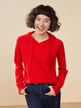 Women's 100% Cashmere Hooded Sweater