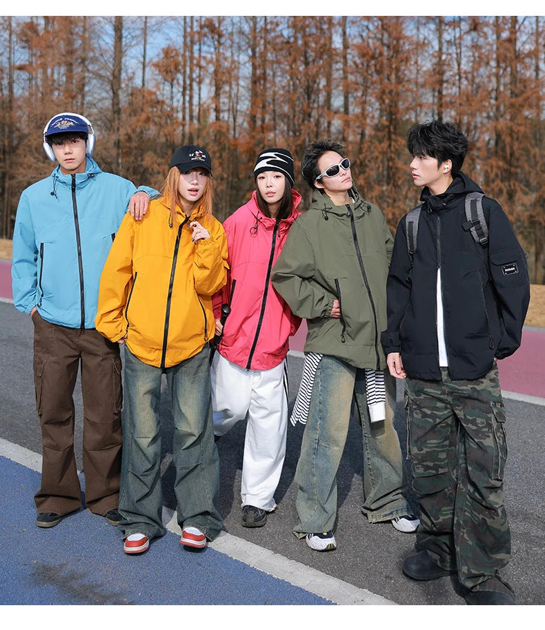 Outdoor Windproof Waterproof Hiking Hooded Jacket