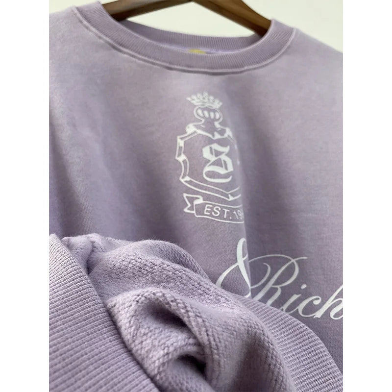 Women's Crown Letter Cotton Sweatshirt