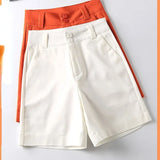 Women's High Waist Linen Shorts