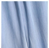 Women Ice Silk Wide Leg Jeans