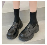 Women’s Office Black Loafers Low Heel Shoes