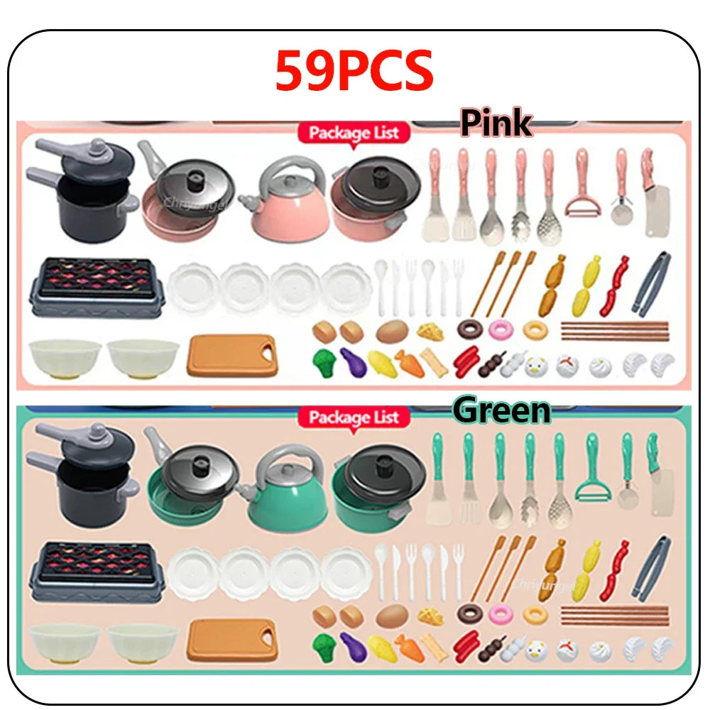 Kids Play Kitchen Accessories Set (92/69/59 PCS)