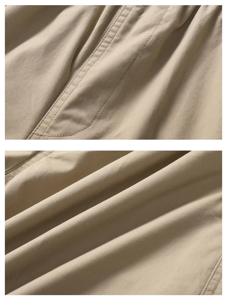 Plus Size Men's Cotton Knee Shorts – Summer Casual