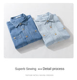 Men Denim Short Sleeve Shirt