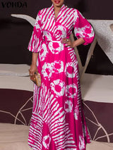 Women Printed Boho Maxi Dress