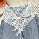 Women Embroidered Lace Mini Apron Skirt