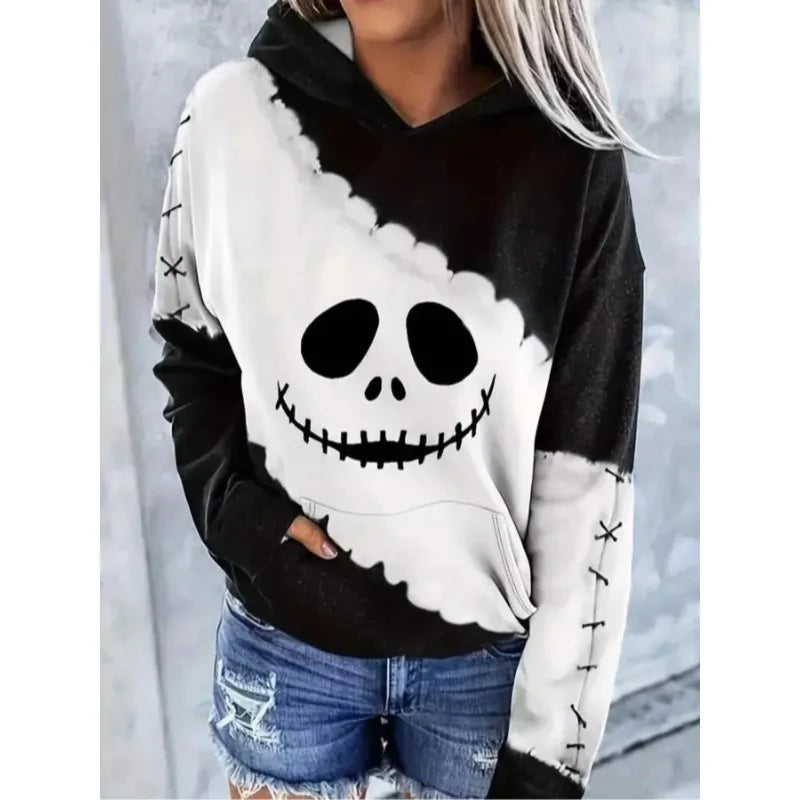 Plus Size Women's Printed Hoodie – 1XL-5XL Casual Wear