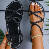 Women Elegant Flat Sandals Summer Footwear