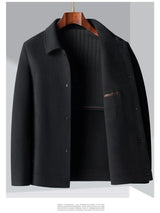 Men Slim Fit Wool Coat Business Jacket