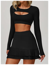 Women's Hollow Out Long Sleeve Yoga Shirt – Gym Workout Running Top