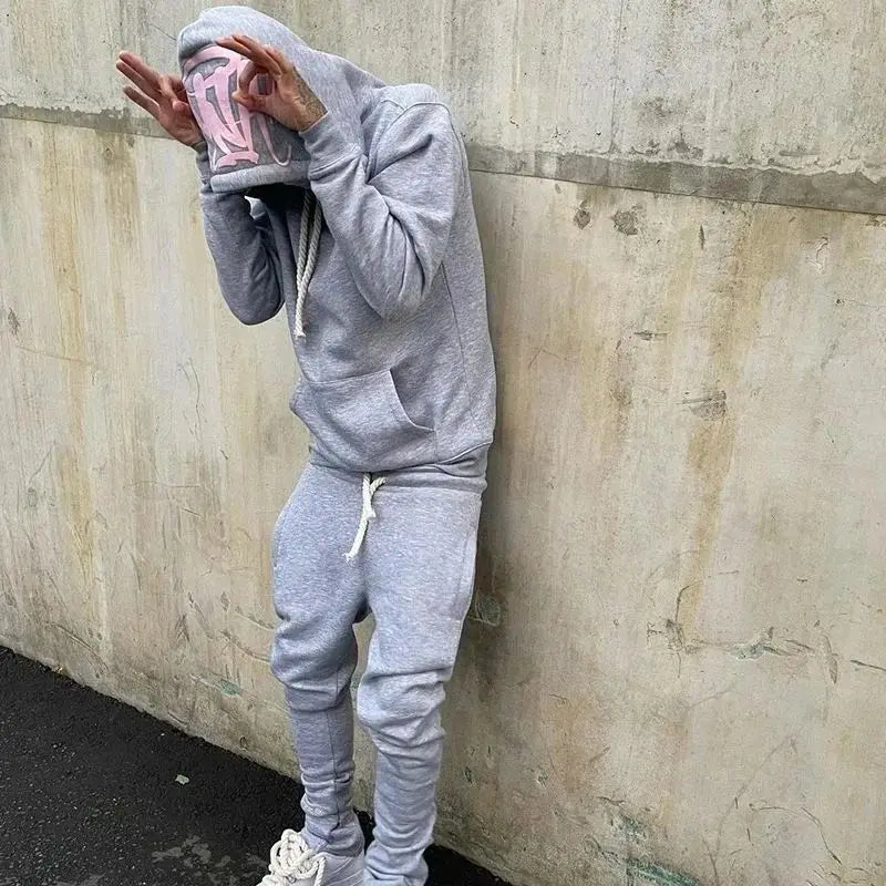 Men Cotton Hoodies Jogger Set