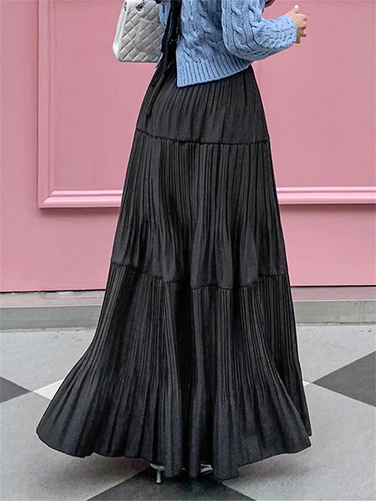 Women Boho Print Maxi Skirt