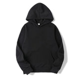 Men's Oversize Hoodie – Solid Black Pullover