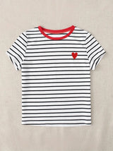 Striped Y2K Style T-Shirt for Women