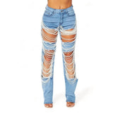 ChainTear™ – Bead Chain Ripped Slim Denim Pants 2025 (Grungy, Sleek & Decorative)