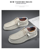 Men Casual Canvas Slip On Loafers