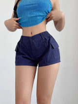 Women's High Waist Cotton Shorts