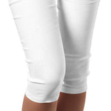 Women Mid Waist Slim Fit Capri Leggings