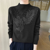 Women Beaded Winter Sweater