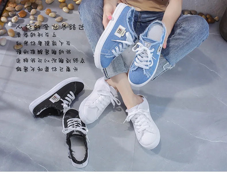 Women Canvas Shoes Classic Lace Up Sneakers