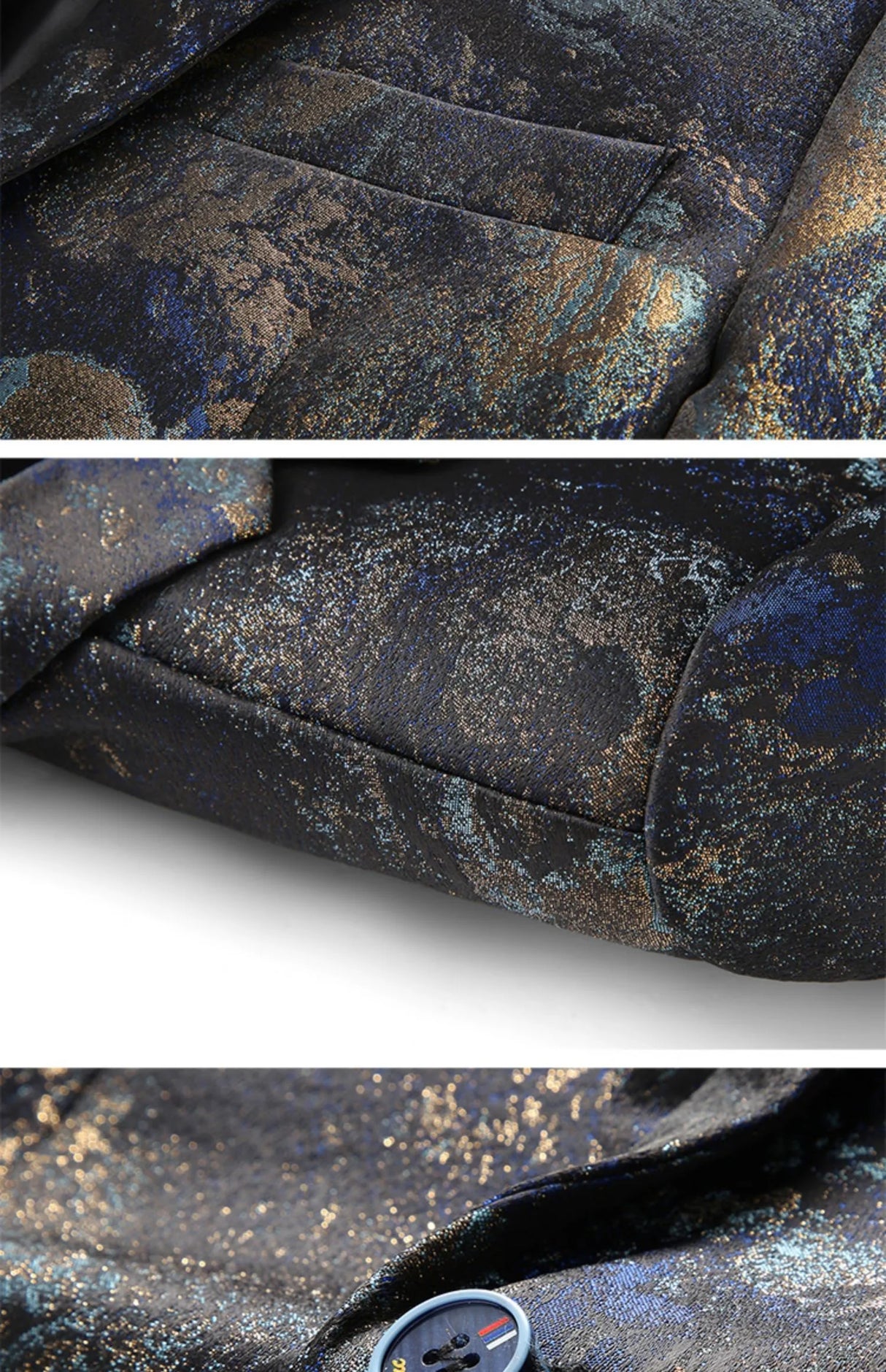 Men's Plus Size Floral Smoking Jacket