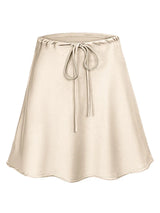 Women Satin Silk Mini Skirt