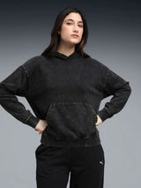 Plus Size Women's Hoodie – Relaxed Black Sweatshirt