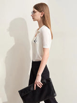 Women's Jacquard Pocket Knit Sweater