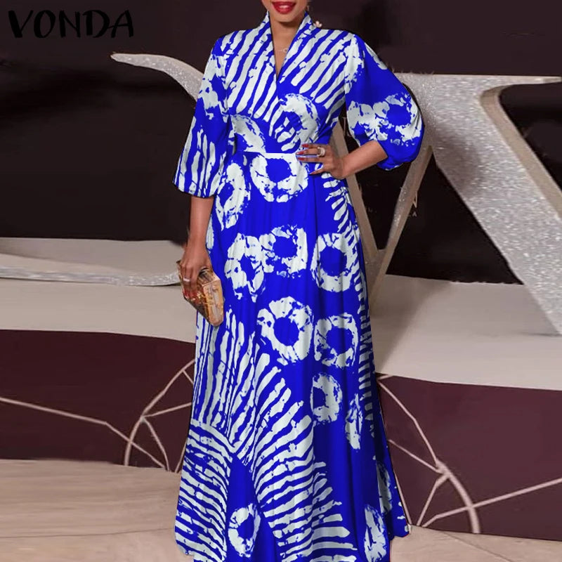 Women Printed Boho Maxi Dress