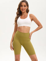 Women High Waist 3 Pocket Bike Shorts