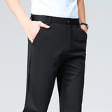 Men's Plus Size Business Trousers – Classic Black