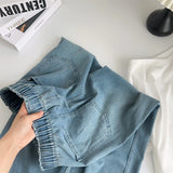 Women Silk Washed Wide Leg Jeans