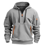 Men's Plus Size Hoodie – Streetwear Multi-Pocket