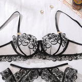 Women 5PCS Lace Lingerie Set