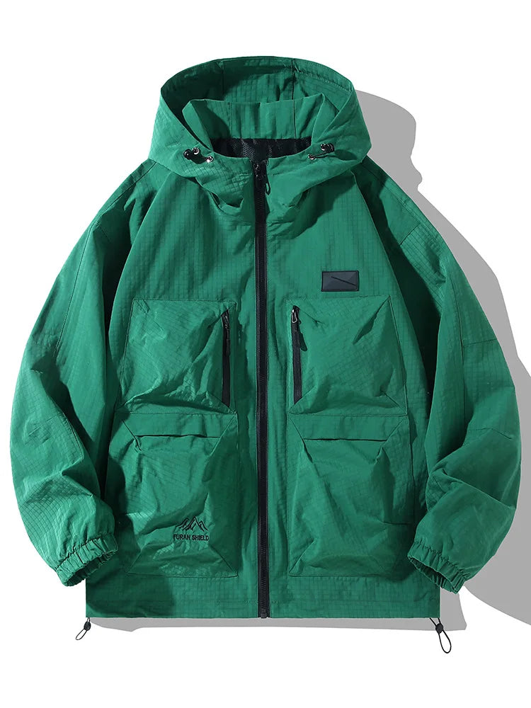 Men's Plus Size Workwear Jacket with Hood