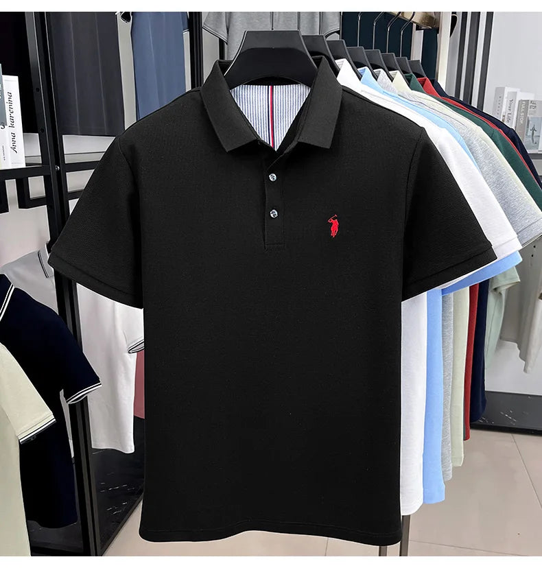 Men Cotton Embroidered Polo Shirt